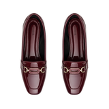 Burgundy Chain Loafers – Step Into Your Power | ECADRA