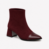 Burgundy Signature Ankle Boots | ECADRA