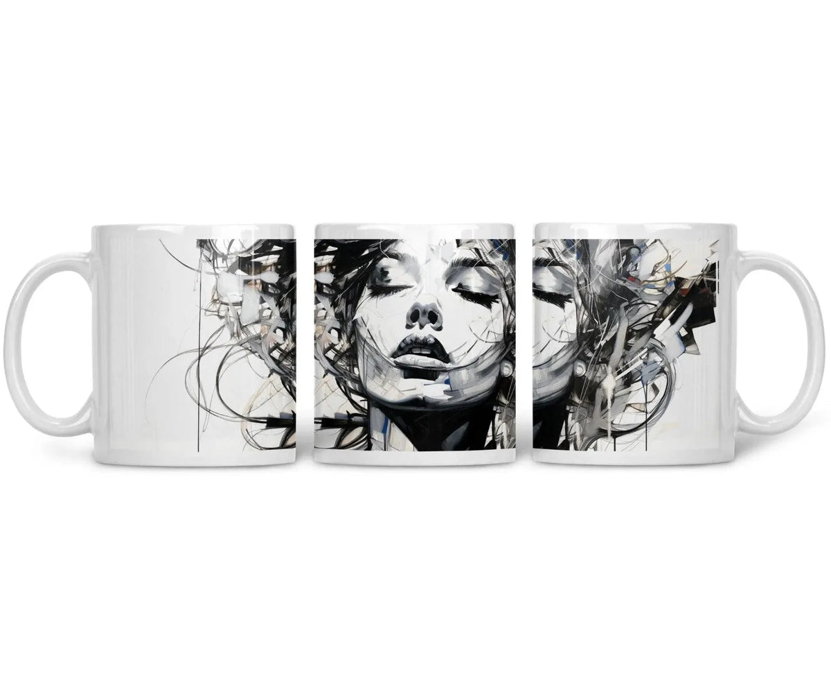 CERAMIC MUG Abstract Elegance - CANVAEGYPT