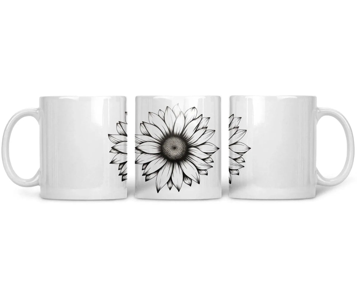 CERAMIC MUG Bloom in Monochrome - CANVAEGYPT