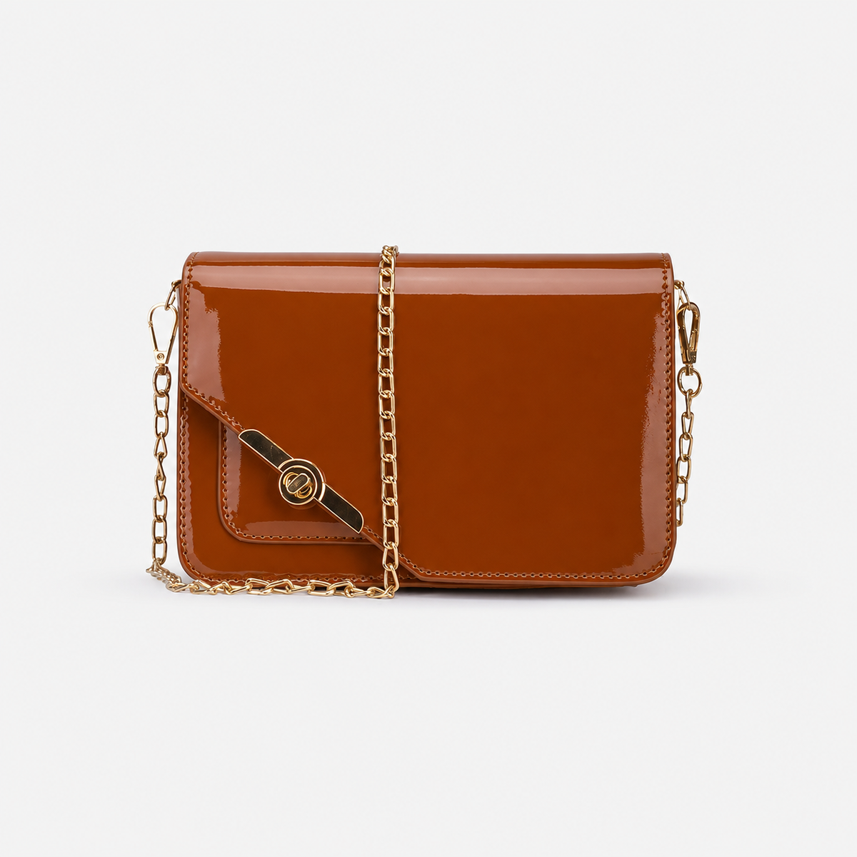 Caramel Chain Crossbody Bag – Twist & Go Chain Crossbody Bag – Twist & Go | ECADRA