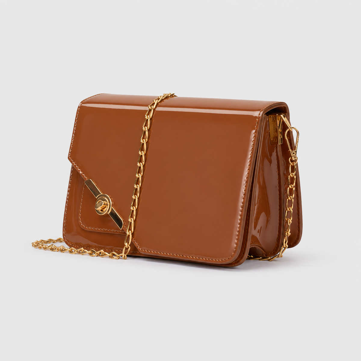 Caramel Chain Crossbody Bag – Twist & Go - 2 Chain Crossbody Bag – Twist & Go | ECADRA