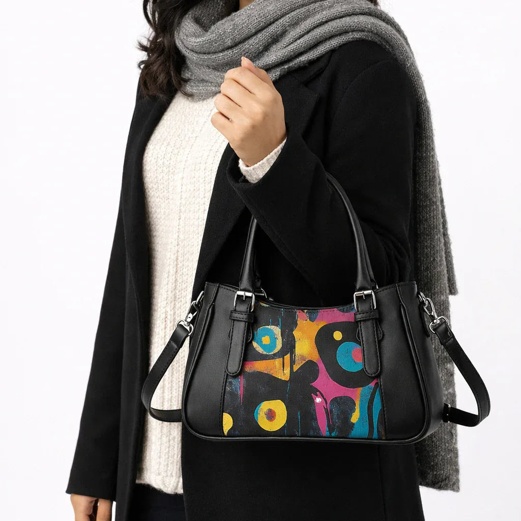 Black  Curve Satchel – Sleek, Stylish, Everyday - 5