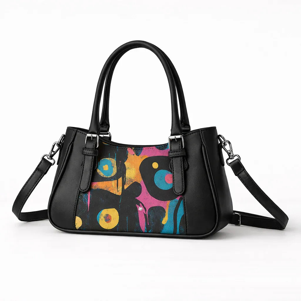 Black  Curve Satchel – Sleek, Stylish, Everyday - 4