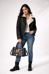 Black  Curve Satchel – Sleek, Stylish, Everyday - 7