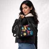 Black  Curve Satchel – Sleek, Stylish, Everyday