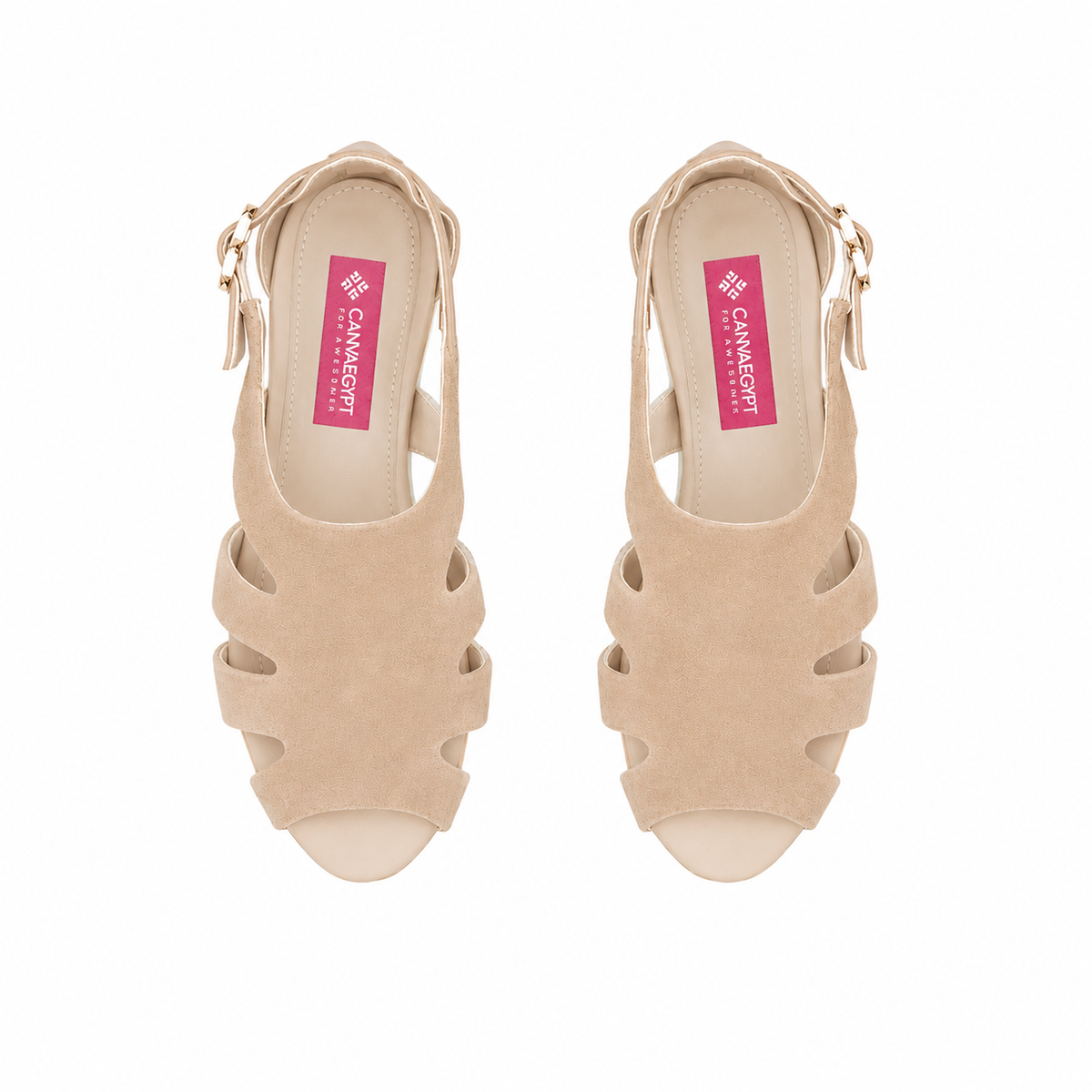 Beige Spider Toe Sandal Solid Beige