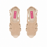 Beige Spider Toe Sandal Solid Beige
