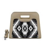 Beige Chic Peek Handbag Ethnic Ikat - 1