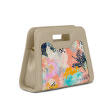 Beige Chic Peek Handbag Pop Print