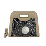 Beige Chic Peek Handbag Vector Pattern - 1