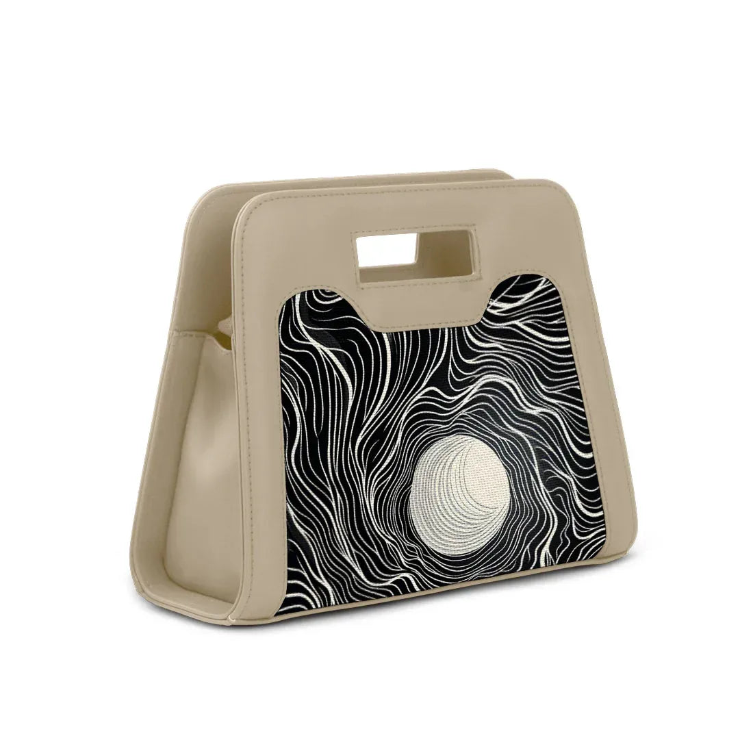 Beige Chic Peek Handbag Vector Pattern - 2