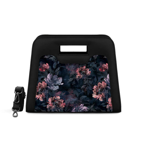 Black Chic Peek Handbag Dark Pattern - 1