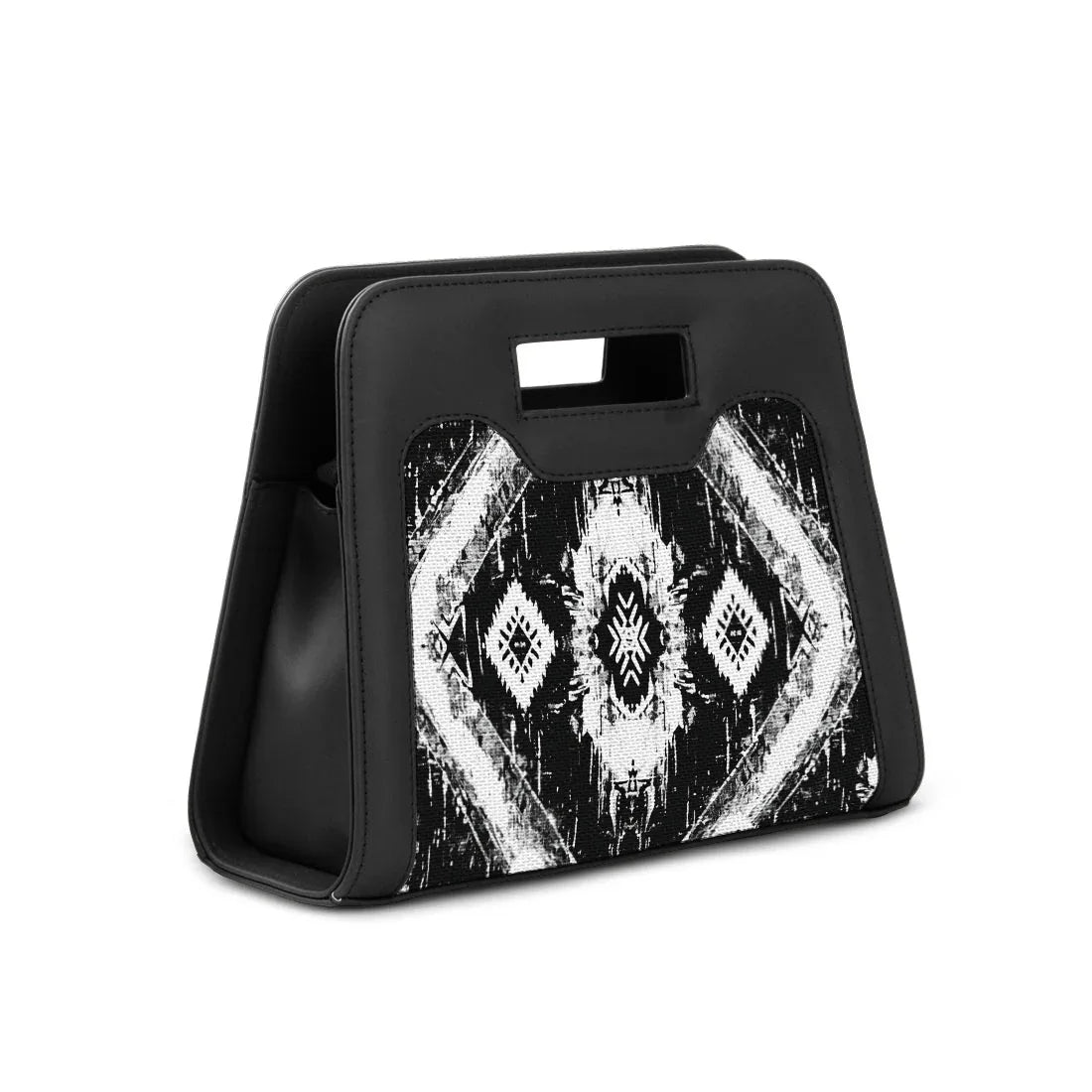 Black Chic Peek Handbag Ethnic Ikat - 2