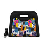 Black Chic Peek Handbag Graphic Shapes - 1