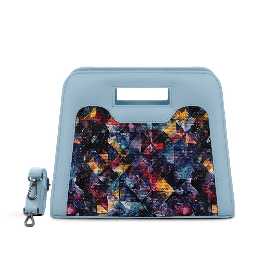 Blue Chic Peek Handbag Dark Shapes - 1