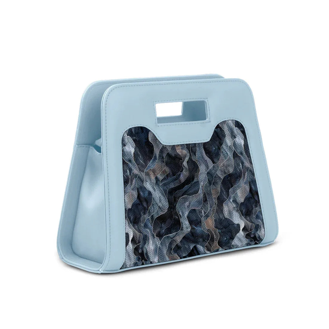 Blue Chic Peek Handbag Dark Watercolor - 2