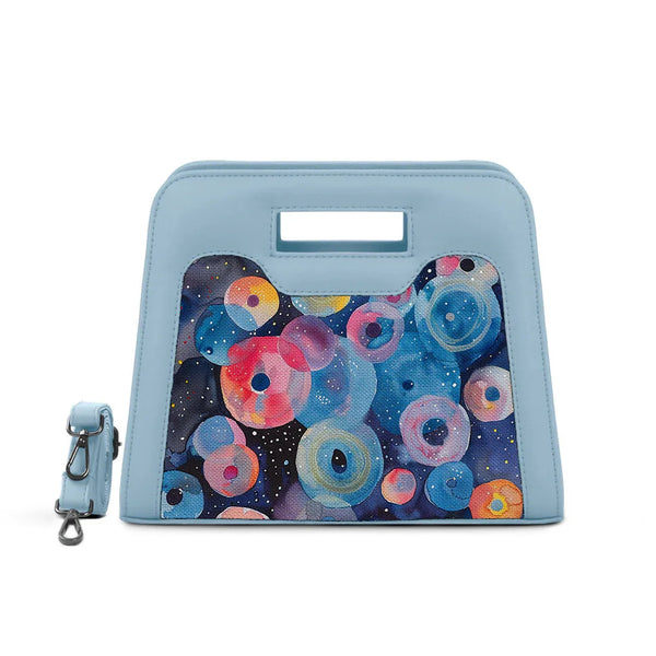 Blue Chic Peek Handbag Galaxy Circles - 1