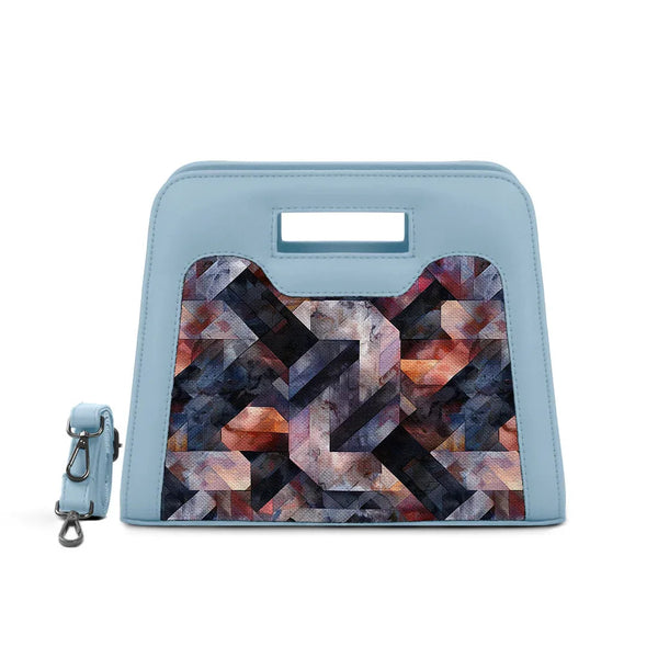 Blue Chic Peek Handbag Rectangles - 1