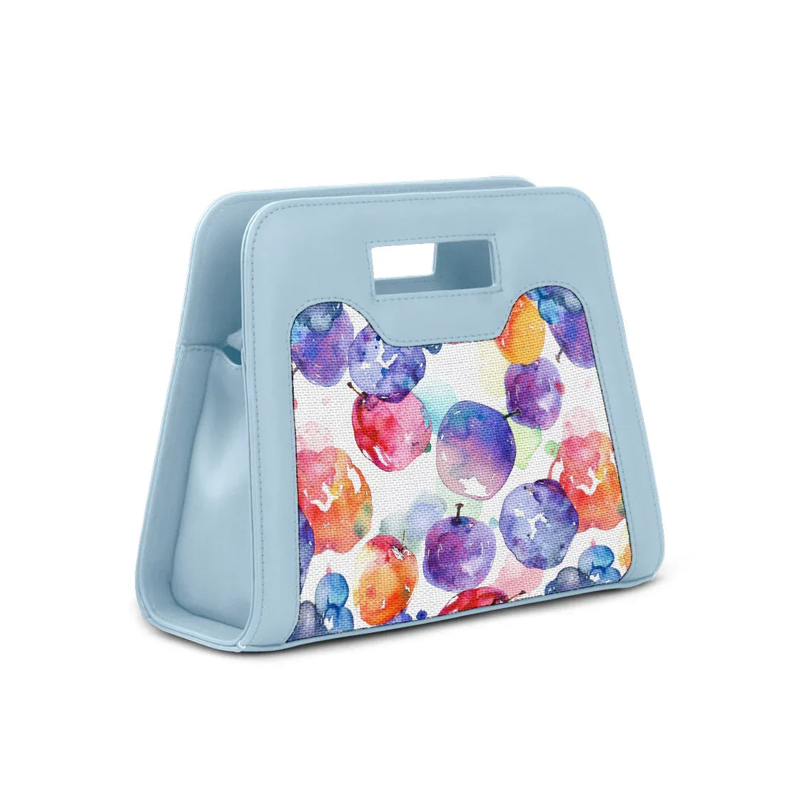Blue Chic Peek Handbag Watercolor Apples - 2