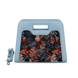 Blue Chic Peek Handbag Watercolor Art - 1