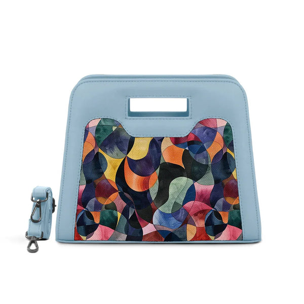 Blue Chic Peek Handbag Watercolor Wavy - 1