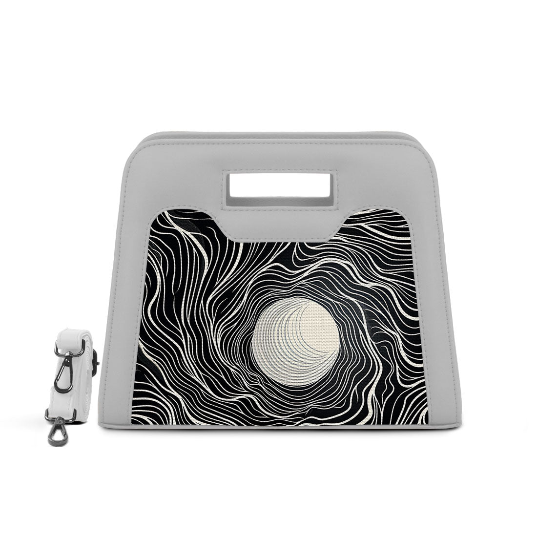 White Chic Peek Handbag Vector Pattern - 1