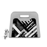 White Chic Peek Handbag Abstract Design - 1