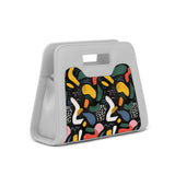 White Chic Peek Handbag Colorful Abstract - 2