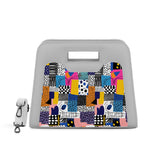 White Chic Peek Handbag Graphic Shapes - 1