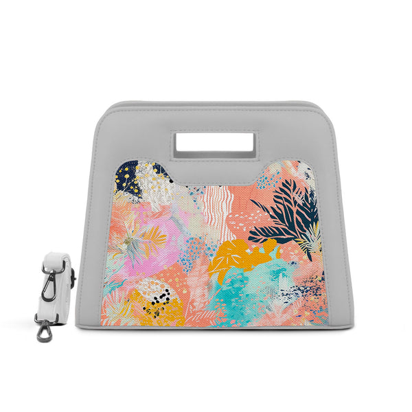 White Chic Peek Handbag Pop Print - 1