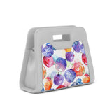 White Chic Peek Handbag Watercolor Apples - 2