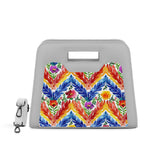 White Chic Peek Handbag Watercolor Rows - 1