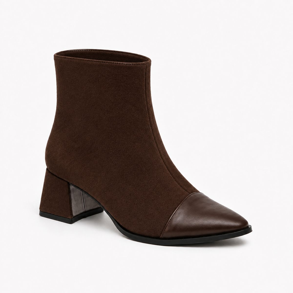 Chocolate Signature Ankle Boots | ECADRA