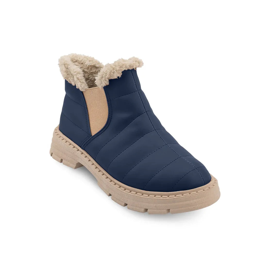 Cozy Step Winter Bootie Dark Blue - 41 / Beige - tryon