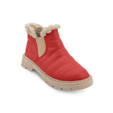 Cozy Step Winter Bootie Red - 4 - tryon