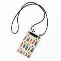 Crossbody Phone Bag – Boho Feather Pattern