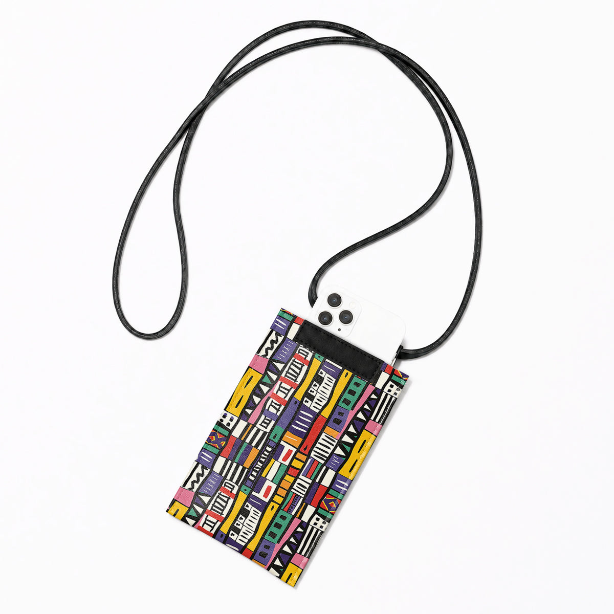 Crossbody Phone Bag – Geometric Tribal Abstract