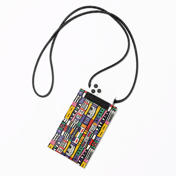 Crossbody Phone Bag – Geometric Tribal Abstract