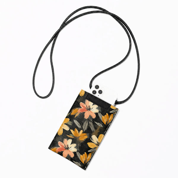Crossbody Phone Bag – Midnight Autumn Floral