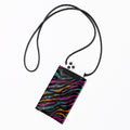 Crossbody Phone Bag – Neon Zebra