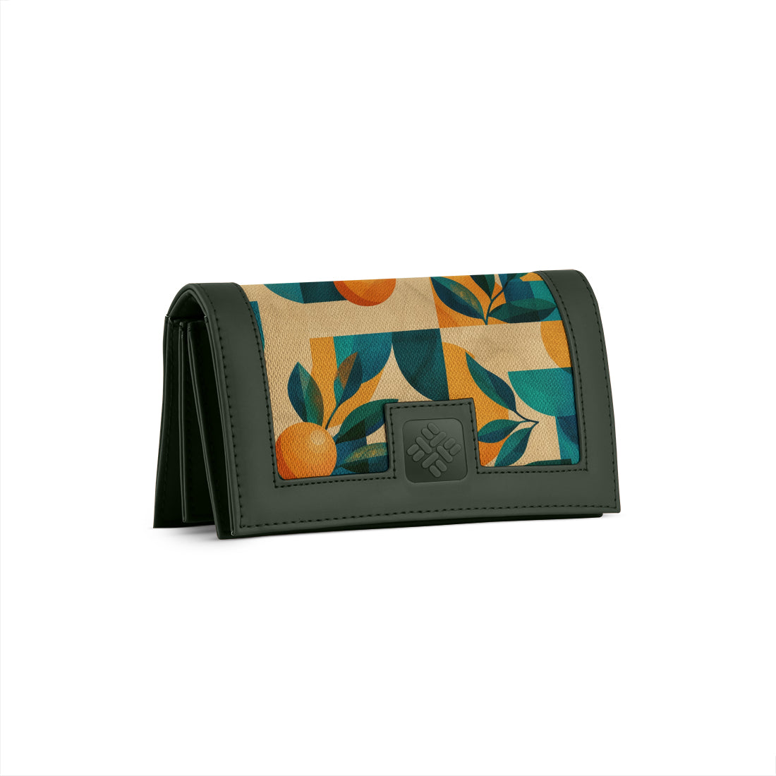 DGreen Sleek Elegance Fold Wallet Featuring Retro Citrus Charm - 1