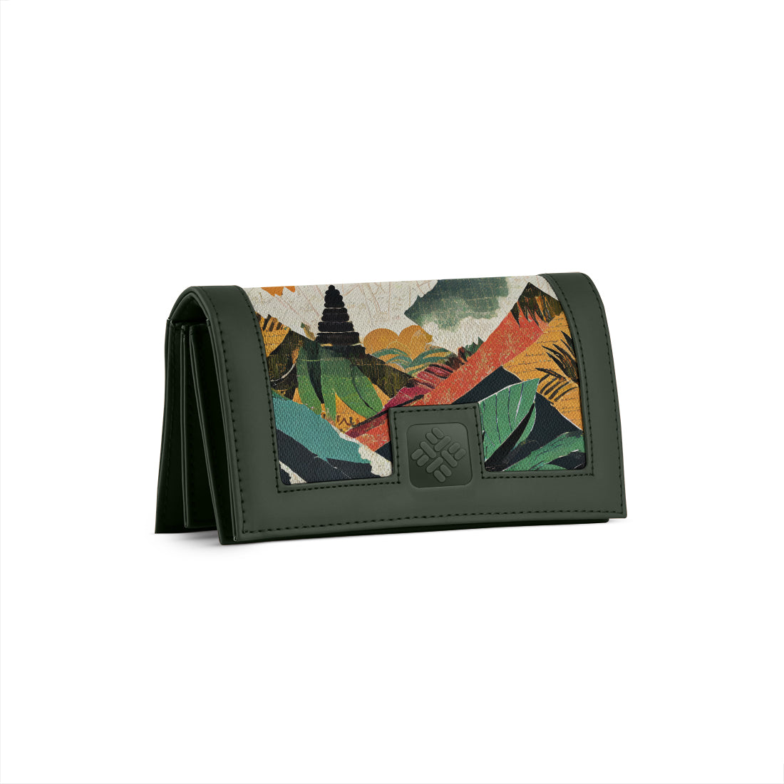 DGreen Sleek Elegance Fold Wallet Featuring Vintage Collage Elements - 1