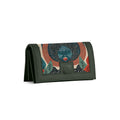 DGreen Sleek Elegance Fold Wallet with Ethereal Lunar Portrait