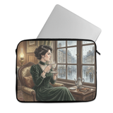 Laptop Sleeve Dark Academia Victorian Rainy Tea Time