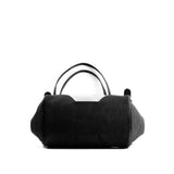 Black Leather Tote Bag palestine panda - CANVAEGYPT