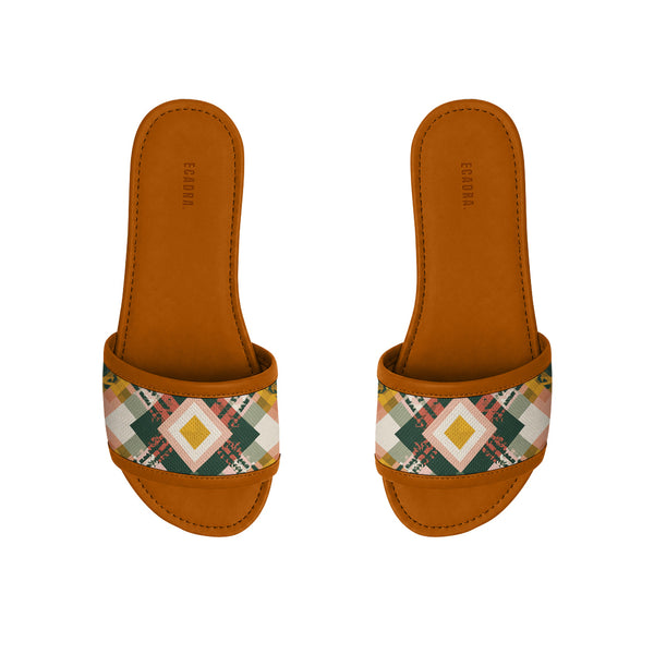 Havana Drift Slides Plaid | ECADRA