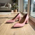 Pink Patent Leather Heel Pump