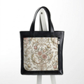 Leather Totebag Elegant Victorian Rose Damask Antique Pattern
