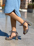 Urban Mosaic Chunky Heeled
